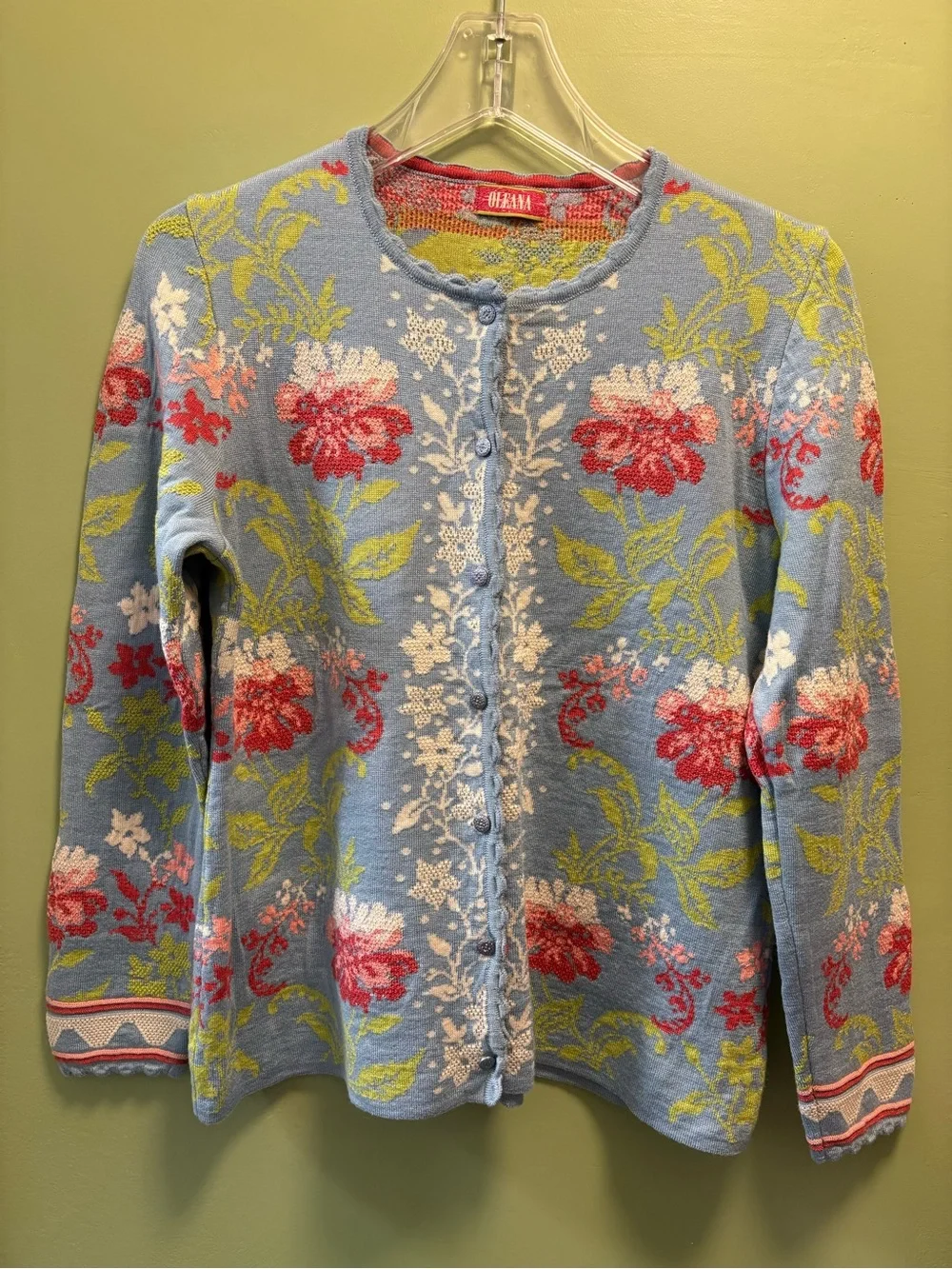 Oleana Silk Wool Sweater Beautiful Like New - Picture 2 of 8